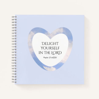 Encouraging and Uplifting Light Blue Bible Verse Notebook