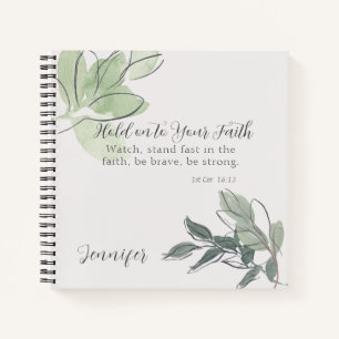 Encouraging Bible Verse & Quote About Faith Notebook