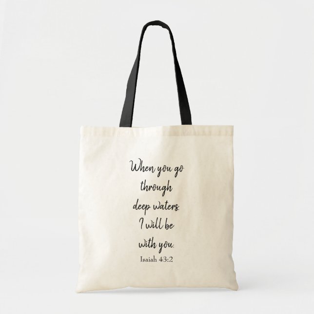 Encouraging Bible Verse Tote Bag (Front)