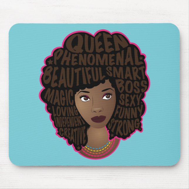 Encouraging Black Women, Blue Mouse Pad (Front)