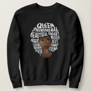 Encouraging Black Women, Natural Hair Beauty Sweatshirt