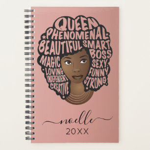Encouraging Black Women, Natural Hair, Blush Pink Planner