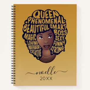 Encouraging Black Women, Yellow Gold Notebook