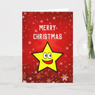 Encouraging Christmas Gold Star Holiday Card