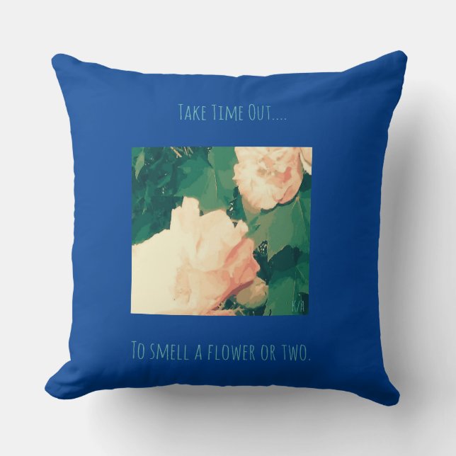Encouraging floral theme cushion (Front)