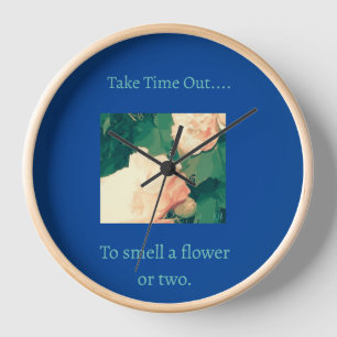 Encouraging floral theme Wall Clock