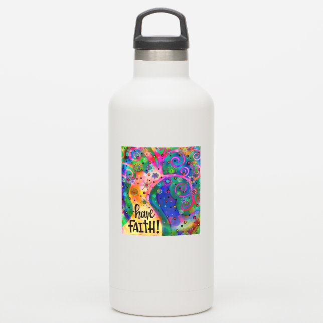   Encouraging Have Faith Fun Colourful Tree (Waterbottle)