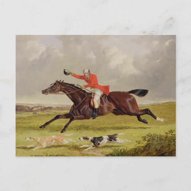 Encouraging Hounds, 1839 (oil on panel) Postcard (Front)