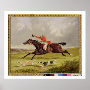Encouraging Hounds, 1839 (oil on panel) Poster