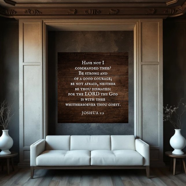 Encouraging Joshua 1:9 King James Bible Verse Poster (Creator Uploaded)