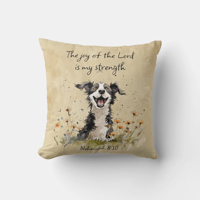 Encouraging Joy of the Lord is my Strength Cushion (Front)