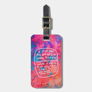 Encouraging luggage tag - abstract art
