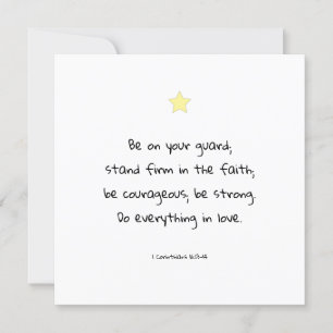 Encouraging Motivational Faith Bible Verse Quote Holiday Card