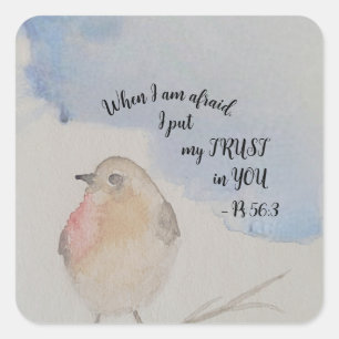 Encouraging scripture - 2024 year text  square sticker