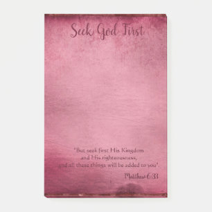 Encouraging Seek God first Post-it Notes