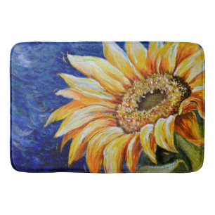 Encouraging Sunflower Large Bath Mat