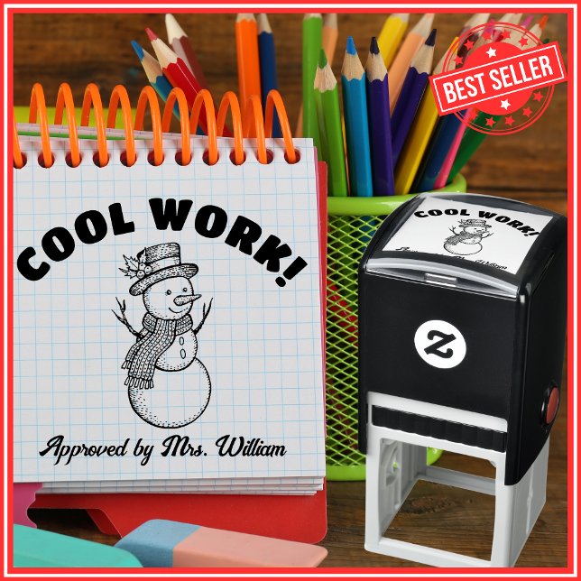 Encouraging "Well Done" Custom Teacher Feedback Self-inking Stamp (Creator Uploaded)