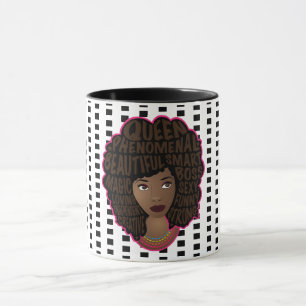 Encouraging Women Black & White Polka Dots Mug