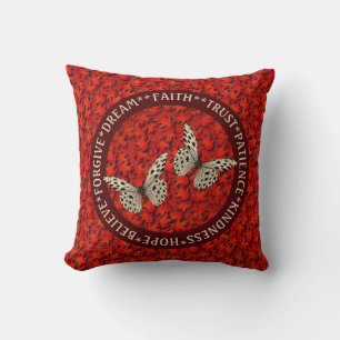 Encouraging Words Fall Leaves Inspirational      Cushion