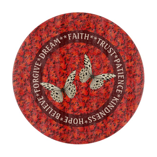 Encouraging Words Fall Leaves Inspirational       Cutting Board (Front)