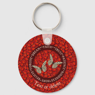 Encouraging Words Fall Leaves Inspirational      Key Ring