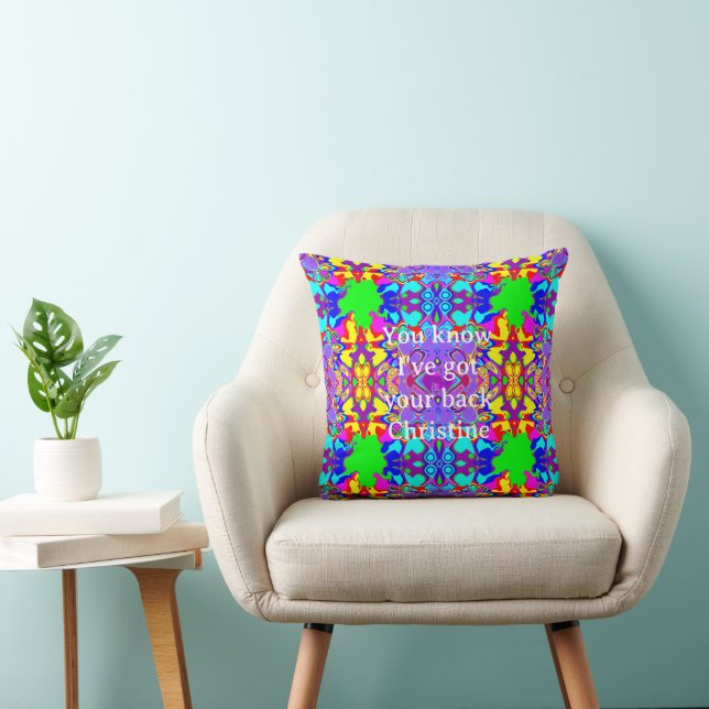 Encouraging Words Geometric Abstract Art Pattern Cushion (Chair)