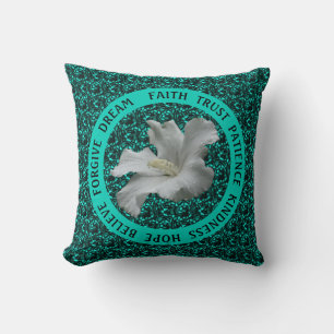 Encouraging Words Hibiscus Inspirational Cushion