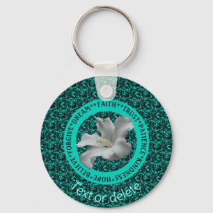 Encouraging Words Hibiscus Inspirational         Key Ring