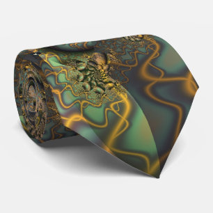 Encrusted Cool Abstract Fine Fractal Art Tie