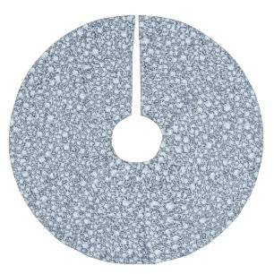Encrusted Diamonds Look Glitter Patter Brushed Polyester Tree Skirt