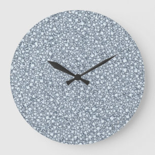 Encrusted Diamonds Look Glitter Patter Large Clock