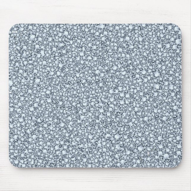 Encrusted Diamonds Look Glitter Patter Mouse Pad (Front)