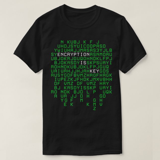 Encryption Design Security Programmer Cryptographe T-Shirt (Design Front)
