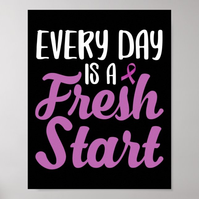End Addiction Every Day Is A Fresh Start  Poster (Front)