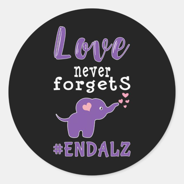 End Alzheimer Heimer Heimers Awareness  Classic Round Sticker (Front)
