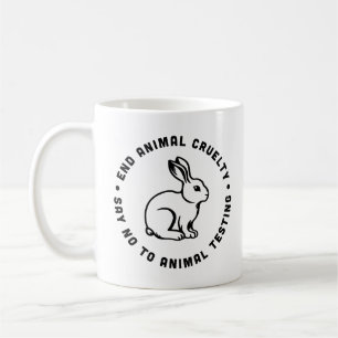 End animal cruelty say no to animal testing coffee mug