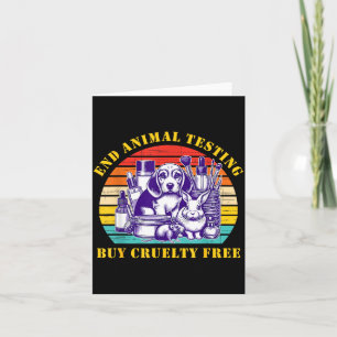 End Animal Testing Buy Cruelty Free Vegan Activism Card