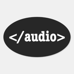 End Audio HTML5 Code Oval Sticker