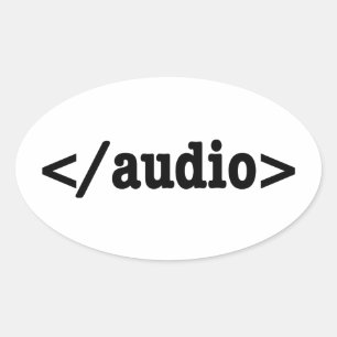 End Audio HTML5 Code Oval Sticker