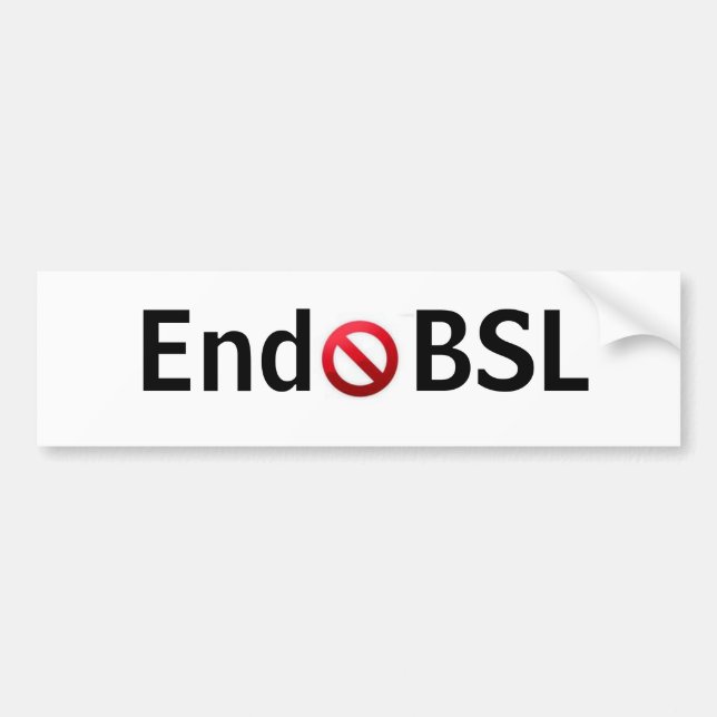 End BSL bumpersticker Bumper Sticker (Front)