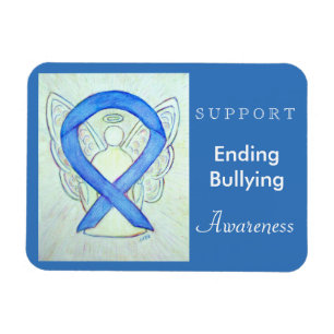 End Bullying Awareness Ribbon Angel Magnet