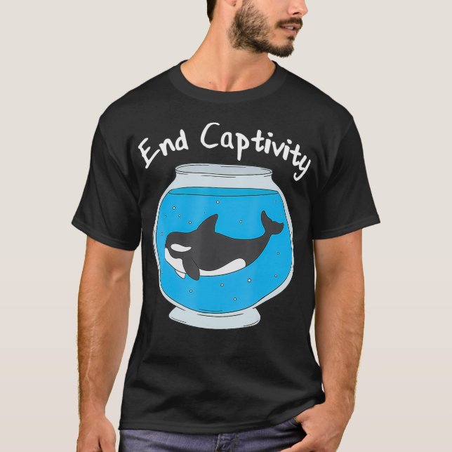 End Captivity Free The Orcas  T-Shirt (Front)