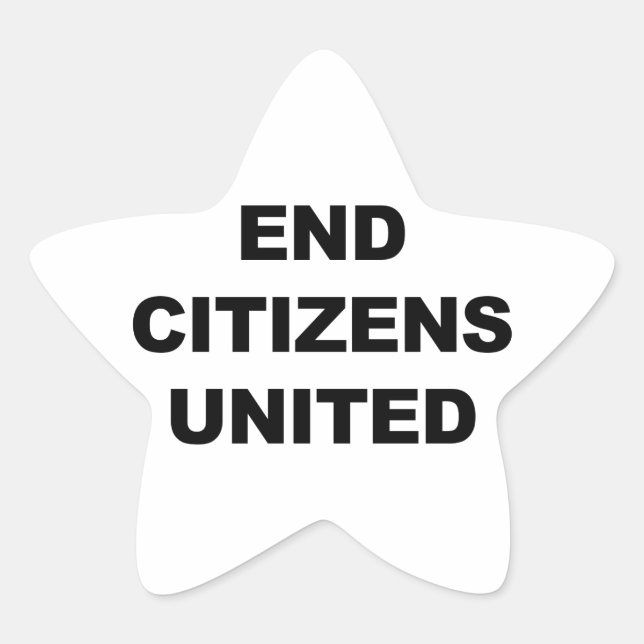 End Citizens United Star Sticker (Front)