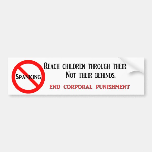 End Corporal Punishment Bumper Sticker (Front)