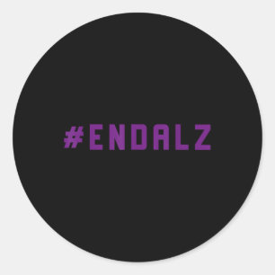 #end End Heimers End For Heimers Awareness Classic Round Sticker