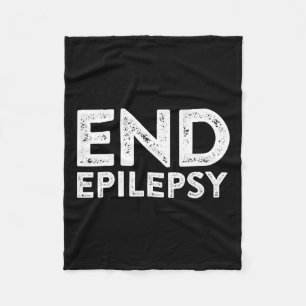 End Epilepsy Epilepsy Awareness Purple Ribbon Fleece Blanket