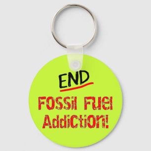 End Fossil Fuel Addiction-Oil Spill T-Shirts Key Ring