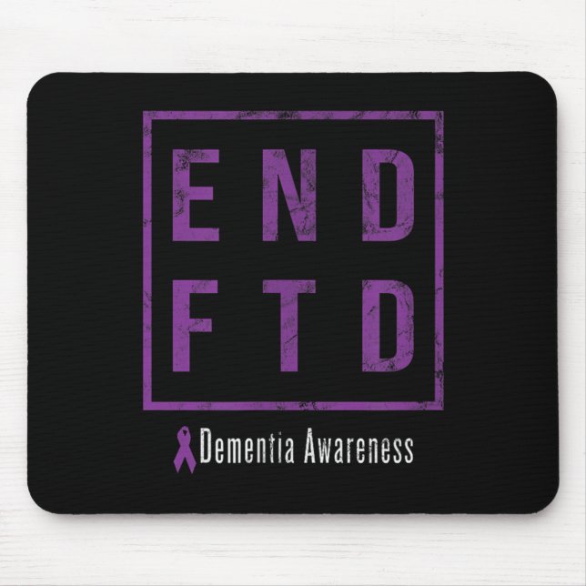 End Ftd, Distressed Frontotemporal Dementia Awaren Mouse Pad (Front)