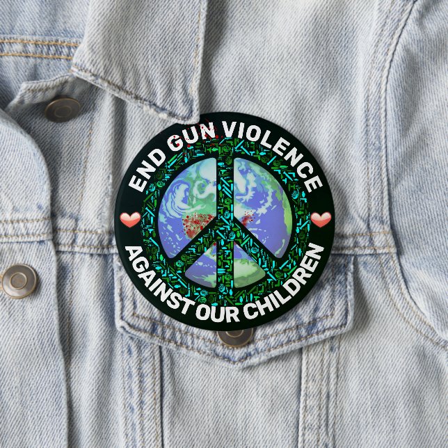 End Gun Violence Against Our Children. Car Magnet  10 Cm Round Badge (In Situ)