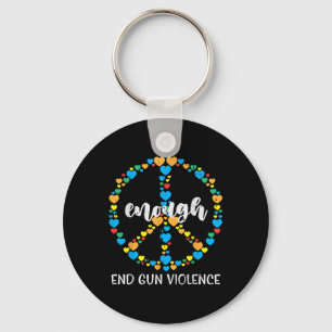 End Gun Violence Awareness Peace Enough Orange Gir Key Ring